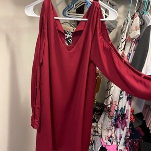 Maroon mini dress